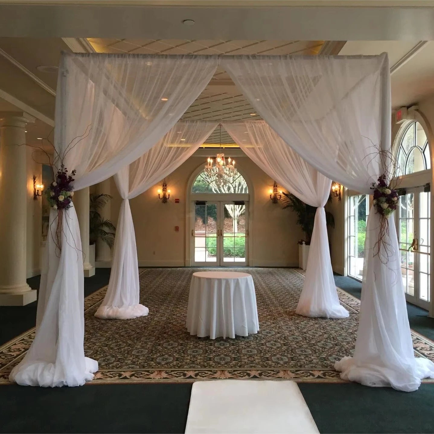Q137 Wedding Decoration Frame Aluminum Square Curtain Arch Outdoor Wedding Bracket Celebration Party Decoration Wedding Arch