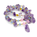 New Arrivals Amethyst Bracelet Jewelry Raw Amethyst Healing Stone Mala Bracelet Rough Stone Bracelets for Women