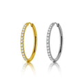 Gaby New Stainless Steel Hoop Earrings with Stone Ear Hoops Punk Earring Helix Wholesale Piercing Jewelry