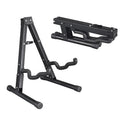 Rayyu GH-551 Home Folding Acoustic Metal A-Frame Guitar & Ukulele Stand-Durable Eco-Friendly Black