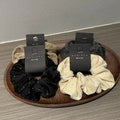 ShanHai New Simple Diamond Inlaid Wavy Point Velvet Elastic Hair Band Large Scrunchie Retro Elegant Hair Rope Ties