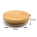 Wholesale Custom 70mm Wide Mouth Regular Mouth Storage Canning Mason Jar Lid Reusable Sealed Glass Jar Cover Wooden Bamboo Lid