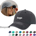 Custom Logo Washed Cotton Baseball Cap Unisex Vintage Distressed Dad Hat Outdoor Sports Custom  Embroidery Logo 6 Panel Snapback