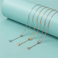 925 Sterling Silver Cross Chain Necklace Gold Plated Finished Chain With Positioning Chain Pearl Empty Tray Accessories