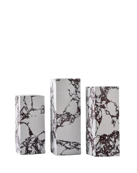 2024 New Arrival Custom Made Unique Design Hotel Lobby Interior Decoration Modern Painted Stone Marble Sculpture Base Stand