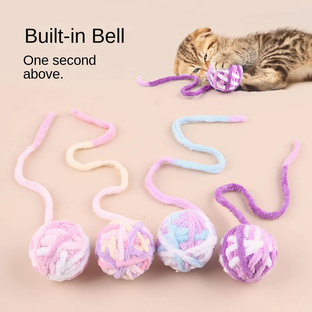 Hot Selling Plush Pet Cat Toy Ball with Tail for Cat