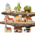 3D Chinese Europe America Egypt Thailand Style Pavilion House Decoration Door windows Dollhouse Miniatures fairy Garden Building