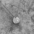 New Arrival Dainty Stainless Steel Beaded Chain Women Jewelry Hypoallergenic Silver Shell Pendant Necklace