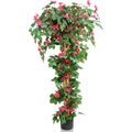 Artificial Bougainvillea Tree with Flower Tall Blooming Tree in Plastic Pot for Front Porch Home Office Garden Party Decoration
