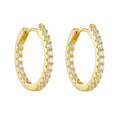 Peishang Wholesale Jewelry 925 Sterling Silver 14K Gold Plated Cz Zircon Classy Minimalist Huggie Earrings