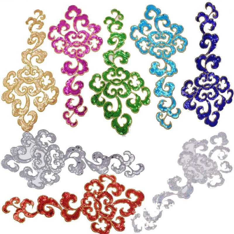 Garment Accessories Textile Sewing Accessories Applique Hotfix Performance Costume Decorative Iron-on Embroidery Sequined Patch