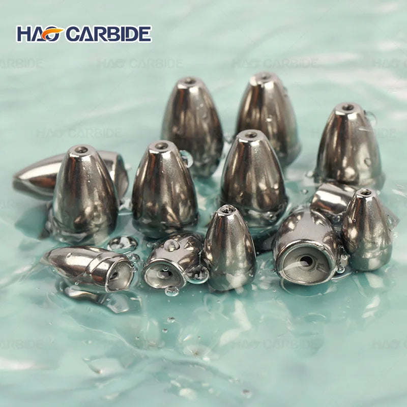 Bulk Stock Bullet Shape Tungsten Flipping Weights for Carp Bass Fishing