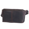 Simple Crazy Horse Leather Waterproof Crossbody Messenger Mobile Phone Fanny Pack Waist Belt Bag