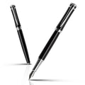 BECOL High End Personalized Black Business Pen Luxury Calligraphy Writing Pen Custom Logo Metal Fountain Pen for School Office