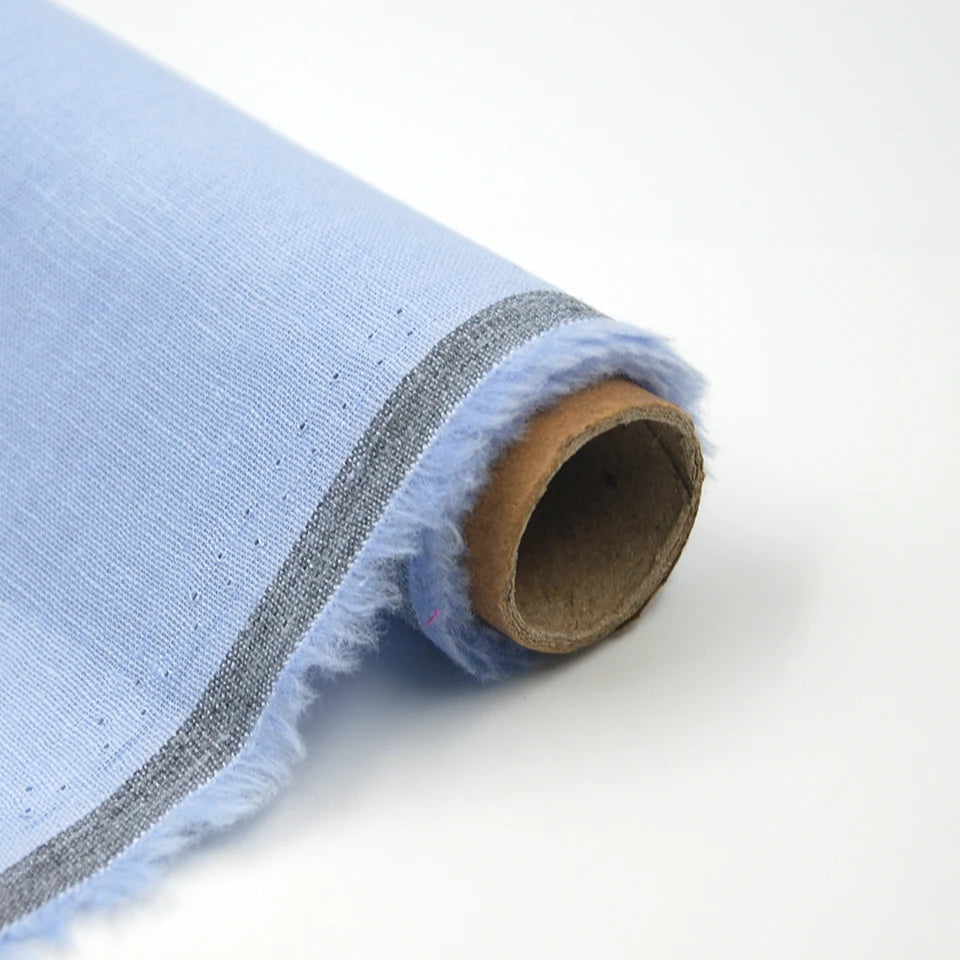 Wholesale China Woven Muslin Wrinkle Free Flax 55 Linen 45 Cotton Blended Fabric for Shirt