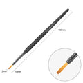 OEM Private Label PTT Nylon Hair Nail Brush and Long Squared Brush with Black Resin Handle for Nail Beauty Use BW1-06