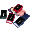 Custom Logo Modern Simple Beautiful Design Rigid Cardboard Paper Gift Square Earring Ring Necklace Bow Knot
