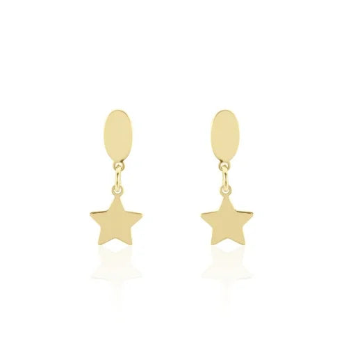 Inspire Jewelry Simple Design Stainless Steel Star Pendant Earrings Cute Plain Star Style Anniversary Jewelry for Women