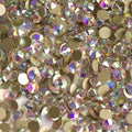 2058NOHF SS16 SS20 AB and Clear Crystal Color  Various Sizes  Flat Back  Rhinestone Glass Rhinestone Non Hotfix  for Dresses