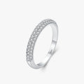Ailmay New Fashion Solid 925 Sterling Silver Stackable Clear CZ Finger Ring for Women Luxury Wedding Accessories Jewelry Gift