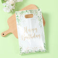 Sage Themed Happy Birthday Gift Wrap Candy Bag Plastic Packaging for Birthday Party Shipping Bags Party Decoration New Arrival