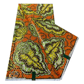 Cotton African Golden Wax Fabric Fashion Print Gold Wax Fabric Ankara Fabric Ghana Nigeria Style Pagne Sewing Material 6 Yards