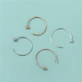 Wholesale 925 Sterling Silver Accessory C Shaped Hoop Earring Hook With Bead for Earrings Jewelry Making