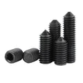 DIN914 Metric M2.5 M12 Black Stainless Steel 12.9 Grade Hex Socket Allen Headless Set Screws
