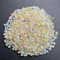 HQ GEMS Original Opal 5mm 6mm Fire Round Cabochon Shape White Opal Stone Natural