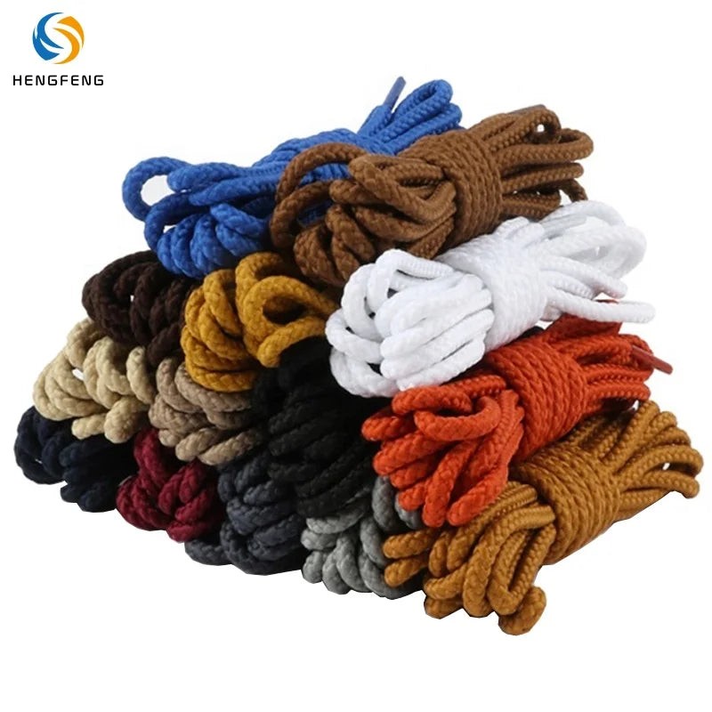 Promotion Polyester Round Coarse Texture Shoelaces Durable Novelty Shoelaces Laces for Leather Shoes