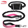 Factory Price Free Dog Leash with Waist Bag Running Hands Free Dog Leads Adjustable Waist Belt Shock Absorbing Dog Leash
