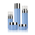 Luxury Skincare Packaging 40ml 100ml 120ml Blue Glass Mist Spray Lotion Pump Bottle Set