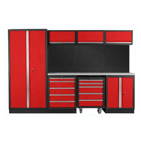 2025 JZD Garage Storage Workbench with Tools Organizer Workstation Garage Toolbox Truck Tool Cabinet