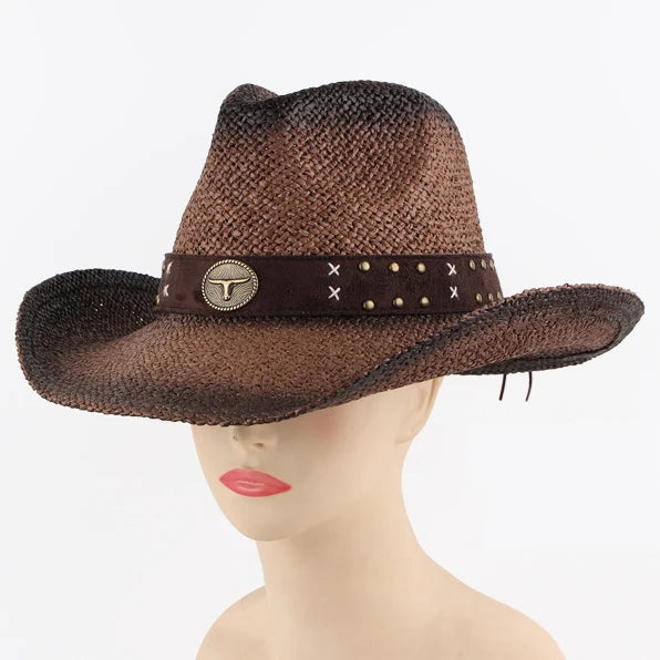Popular SUMMER 100%PAPER FASHION COWBOY SUMMER STRAW COWBOY HAT