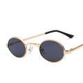 Men Metal Punk Sun Glasses Women Retro Shades Round Eyewear Steampunk UV400 Classic Small Frame Oval Sunglasses
