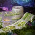 1Roll Tape Fangweed in the Mountains Series Glitter Sand Handbook Botanical Decorative Priming DIY