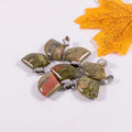 Huiying Sector decoration pendant made natural charm unakite for lovers beautiful gift jewelry making jewelry