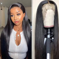 Natural Color 13x4 100% Human Hair Wigs Lace HD Bone Straight Long Human Hair Glueless Lace Front Wigs