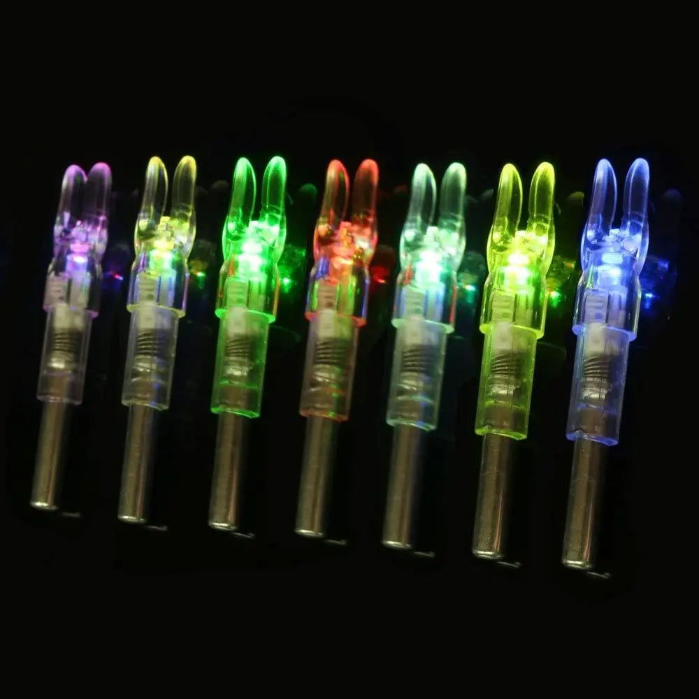 6PCS S Led Lighted Nocks for Arrows with .244"/6.2mm Inside DiameterScrewdriver Included Archery for Compound Recurve Bow