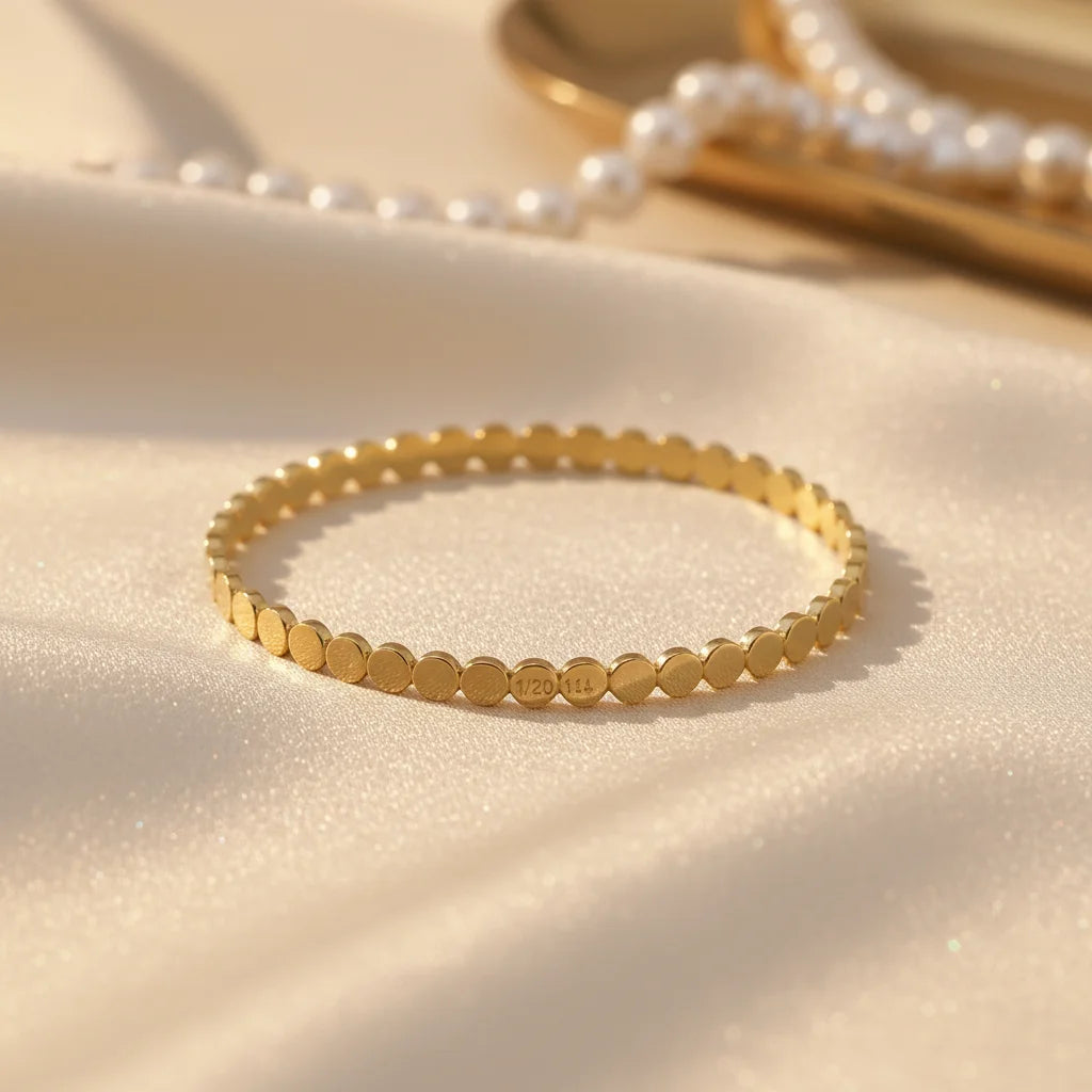 GP US Ring Band 14k Gold Filled Flat Beaded US Size Permanent Rings Gold Filled Light Gold Rings Wholesale