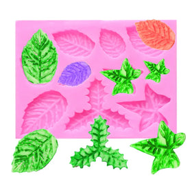 HY DIY Maple Leaf Silicone Fondant Mold Rose Leaf Chocolate Cake Mould