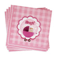 Baby Shower Disposable Printed 2 Ply Food Safe Paper Napkins Blue Pink Cocktail Dinner Use Bag Style Gender Reveal Party