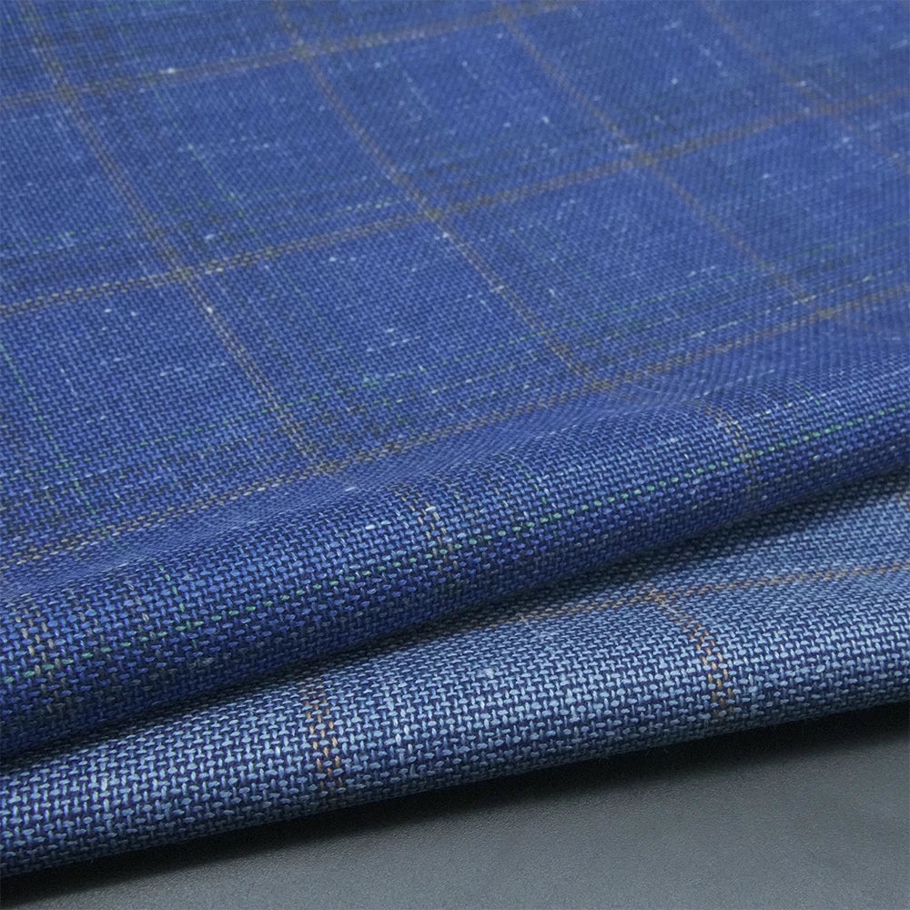 Gorgeous Merino Wool STOCK Worsted Luxury Italian Wool Suiting Fabric Blend 92% Wool Fabric Plaid for Men Suits