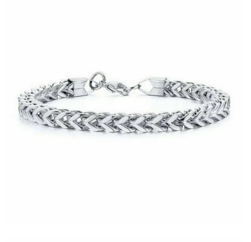 2022 Hot Sale Stainless Steel Gold Plated Bracelet Wholesale Custom Tennis Titanium Steel 3 Colors Charm Bracelet for Men