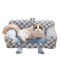Solid Plush Cat Bed Cave Warm Winter Thickened Pet Sofa Universal Semi-Enclosed Four Seasons Security Nest Square Cat Cage House