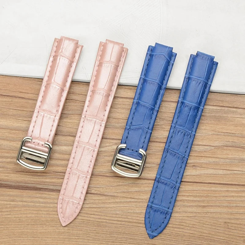 LAIHE Luxury Leather Watch Band Adjustable Breathable Multicolor 20mm Watch Strap
