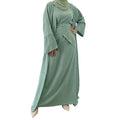 Zifeng OEM Ropa Islamica Eid Latest Wrinkle Polyester 3 Pieces Set Abaya