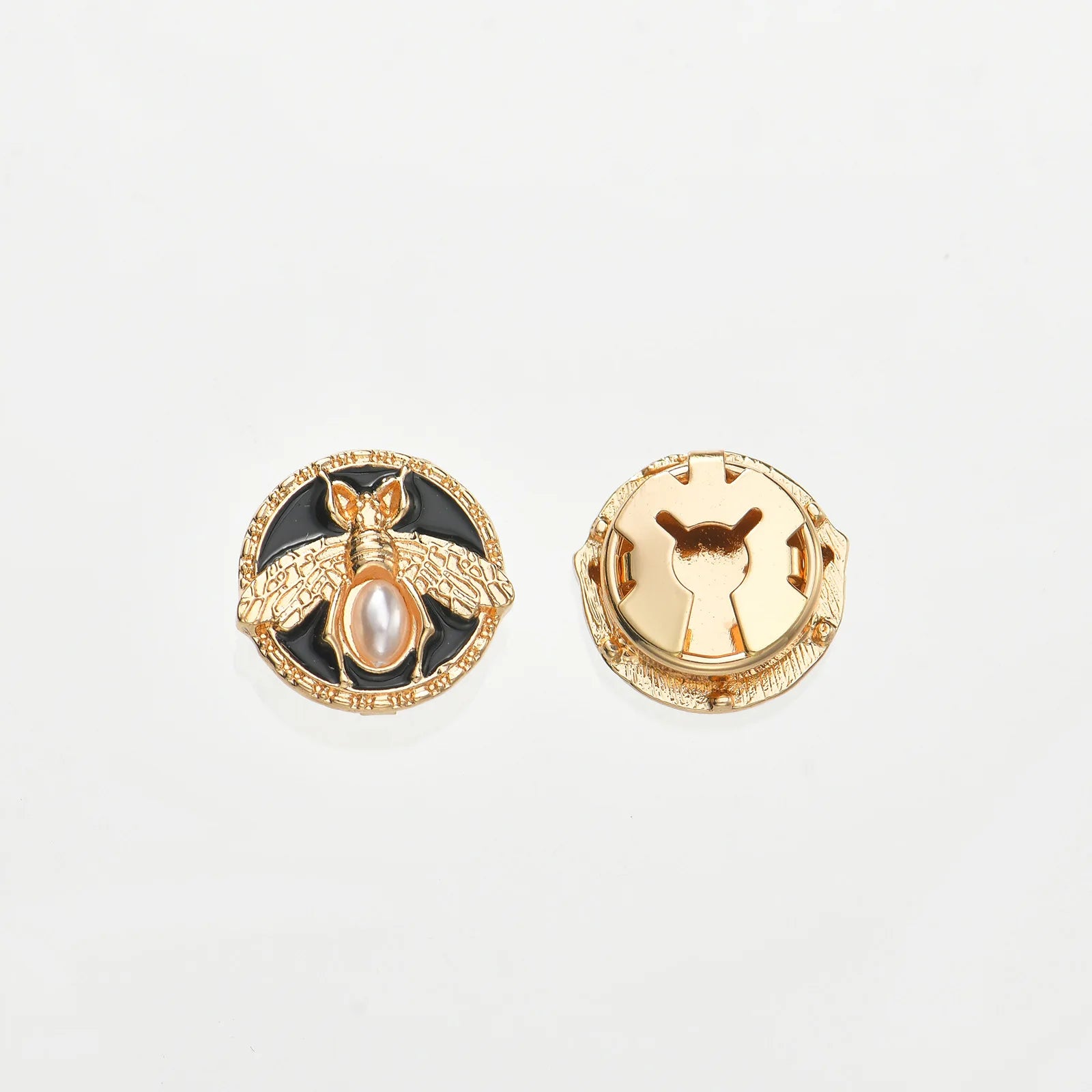 JFRB145 Luxury Bee Button Cover Elegant  Cufflinks Fashion Jewelry Button Covers For Women Shirts