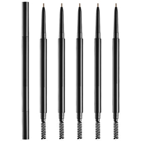 Black Packaging Private Label Brow Pencils Own Brand Makeup Thin Eye Brow Pencils Custom Logo Slim Eyebrow Pencil