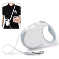 Truelove Wholesale 5M Adjustable Nylon Pet Dog Leash Reflective High Visibility Shoulder Lights Solid Pattern Rivet Retractable